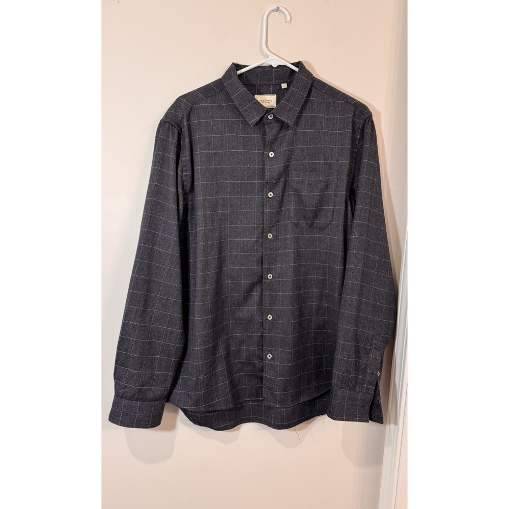 7 Diamonds‎ Shirt Men's Large HARLEY Flannel Button Up Long Sleeve